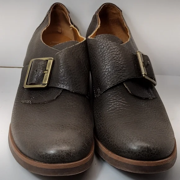 Korks by Kork Ease Grey Little Leather Monk Strap Booties l  size 8 M - Picture 5 of 14